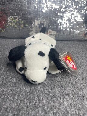Dotty The Dalmatian: Ty Dalmatian Spot Puppy Plush - White & Black